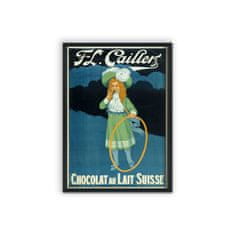 Vintage Posteria Poszter Chocolat au lait suisse A4 - 21x29,7 cm