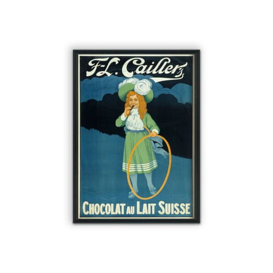 Vintage Posteria Poszter Chocolat au lait suisse A1 - 59,4x84,1 cm
