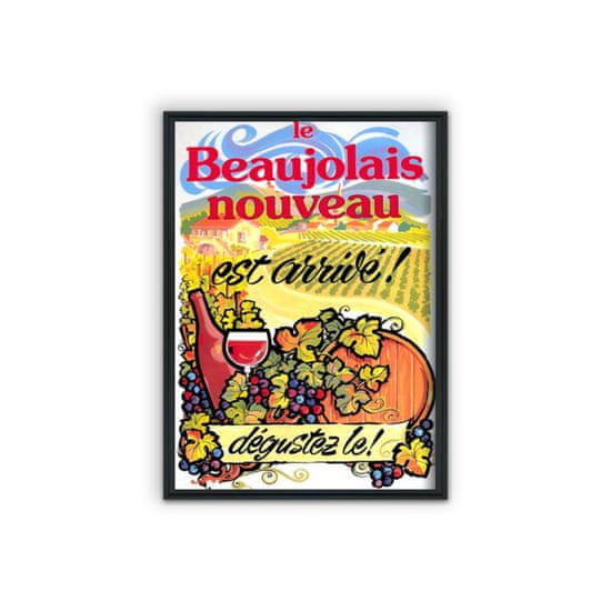 Vintage Posteria Poszter Boros poszter Új Beaujolais Nouveau A1 - 59,4x84,1 cm