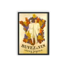 Vintage Posteria Poszter Francia bor poszter bor dekoráció A1 - 59,4x84,1 cm