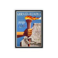 Vintage Posteria Poszter Giorna olimpica A4 - 21x29,7 cm