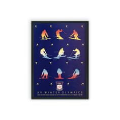 Vintage Posteria Poszter Téli olimpiai olimpia Calgary A4 - 21x29,7 cm