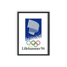 Vintage Posteria Poszter Téli olimpiai játékok Lillehammer A1 - 59,4x84,1 cm