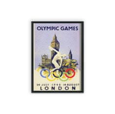 Vintage Posteria Poszter Olimpiai játékok Londonban A4 - 21x29,7 cm