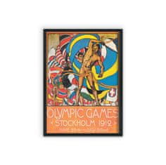 Vintage Posteria Fali poszter Olimpiai Játékok Stockholmban A3 - 29,7x42 cm