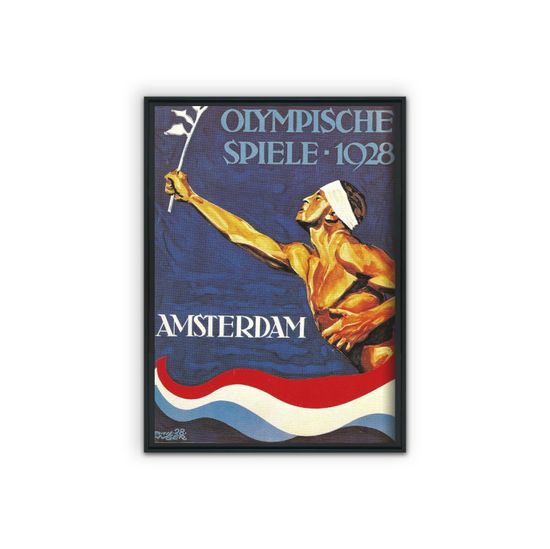 Vintage Posteria Fali poszter Olimpiai játékok Amszterdamban A1 - 59,4x84,1 cm