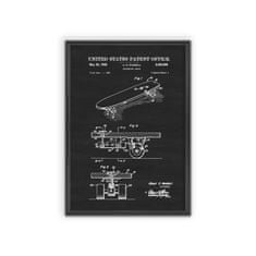 Vintage Posteria Poszter Skateboard Break Waddell Patent USA A1 - 59,4x84,1 cm