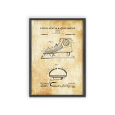 Vintage Posteria Poszter Johnson Shoe Patent USA A4 - 21x29,7 cm
