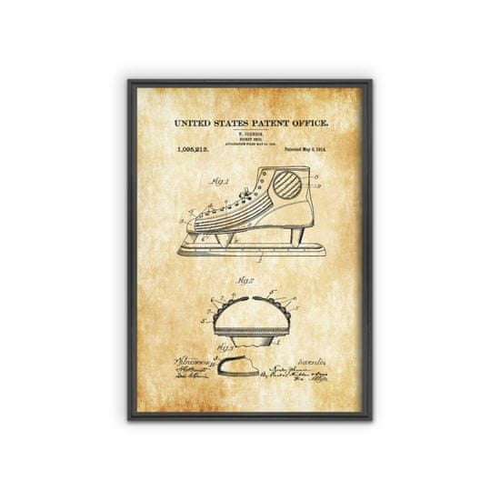 Vintage Posteria Poszter Johnson Shoe Patent USA A1 - 59,4x84,1 cm
