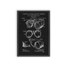 Vintage Posteria Plakát Hegesztési szemüveg Ihrcke Patent USA A3 - 29,7x42 cm