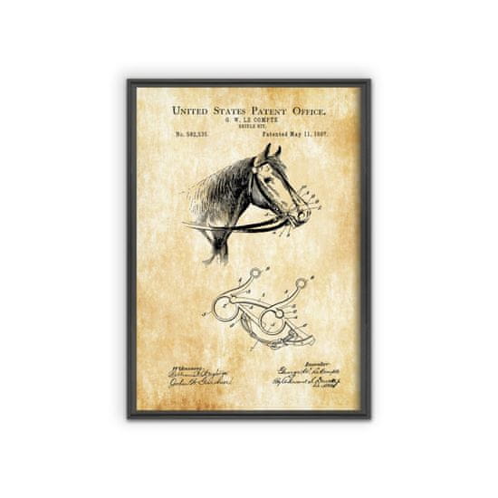 Vintage Posteria Plakát Szabadalmi iroda Cowboy Szabadalmi Horse USA A1 - 59,4x84,1 cm