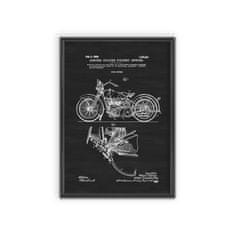 Vintage Posteria Plakát Harley Davidson motorkerékpár A4 - 21x29,7 cm