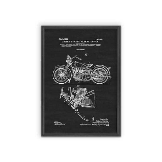 Vintage Posteria Plakát Harley Davidson motorkerékpár A1 - 59,4x84,1 cm