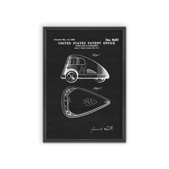 Vintage Posteria Plakát Háromkerekű járműre adott szabadalom A1 - 59,4x84,1 cm