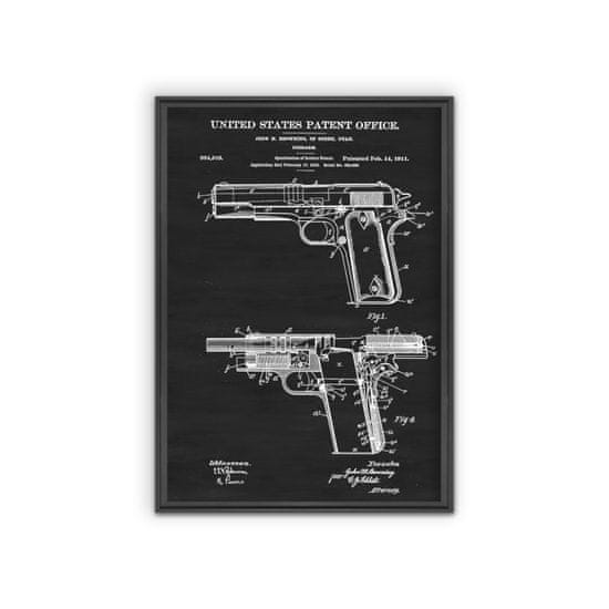 Vintage Posteria Retro poszterek Colt lőfegyver Browning Patent USA A1 - 59,4x84,1 cm