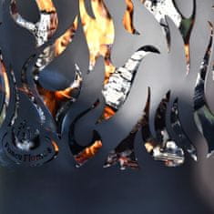 Esschert Design Flames fekete szénacél tűzdob 422498