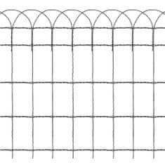 Vidaxl kerti porszórt bevonatú vas szegélyező kerítés 25 x 0,65 m 141074