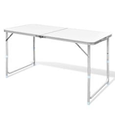 Vidaxl Összecsukható Állítható Kemping Alumínium Asztal 120 x 60 cm 41325