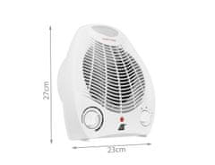Malatec 10996 Meleg levegő ventilátor 2000W fehér