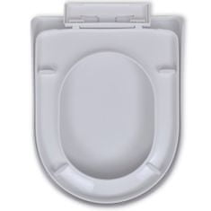 Vidaxl fehér négyzetes WC-ülőke lassan csukódó fedéllel 141763