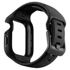 Spigen Apple Watch 7-8 (45mm), Szilikon védőkeret és szíj, Liquid Air Pro, fekete (RS135254)