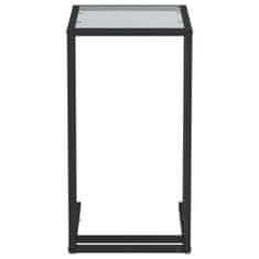Vidaxl fekete edzett üveg számítógép-kisasztal 50 x 35 x 65 cm 331650