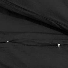 Vidaxl fekete pamut ágyneműhuzat-garnitúra 200 x 200 cm 136111