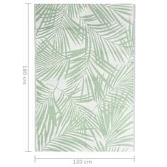 Vidaxl zöld PP kültéri szőnyeg 120 x 180 cm 316907