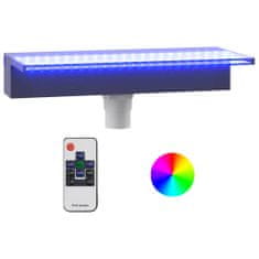 Vidaxl akril vízeséskifolyó RGB LED-ekkel 45 cm 151402