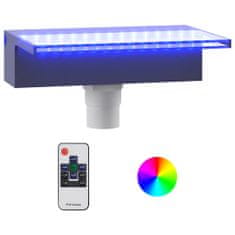 Vidaxl akril vízeséskifolyó RGB LED-ekkel 30 cm 151401