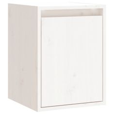 Vidaxl fehér tömör fenyőfa faliszekrény 30 x 30 x 40 cm 813477