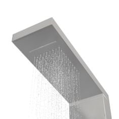 Vidaxl rozsdamentes acél szögletes zuhanypanelrendszer 151414