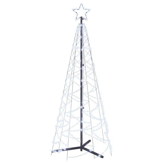 Vidaxl kúp alakú karácsonyfa 200 hideg fehér LED-del 70 x 180 cm 343502