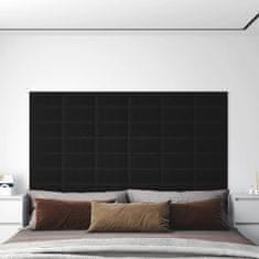 Vidaxl 12 db fekete szövet fali panel 30 x 15 cm 0,54 m² 343768