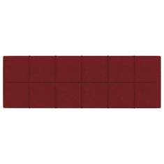 Vidaxl 12 db bordó szövet fali panel 90x30 cm 3,24 m² 344118