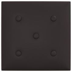 Vidaxl 12 db fekete műbőr fali panel 30 x 30 cm 1,08 m² 343974