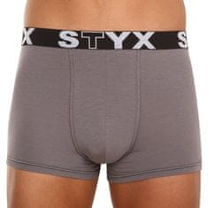 Styx 3PACK Férfi boxeralsó sport gumi sötét szürke (3G1063) - méret S