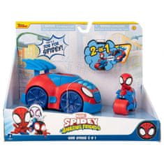 Spiderman Disney Pókember 2 az 1-ben gépjármű (autó & motor) 16 cm