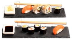 Kesper Sushi szett 8 db, 2x palatábla 30x10cm, 2x kerámia tál, 2x evőpálcikák, 2x tartó