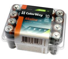 ColorWay Színes lúgos elemek AA/ 1.5V/ 24db csomagban/ műanyag dobozban