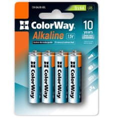 ColorWay Színes lúgos elemek AA/ 1.5V/ 8db csomagban/ Buborékfólia