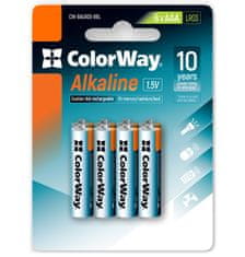 ColorWay Színes lúgos elemek AAA/ 1.5V/ 8db a csomagban/ Blister
