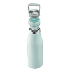 Xavax To Go, hőszigetelő palack, 500 ml, szénsavas italokhoz, csavaros kupakkal, pasztellkék színű