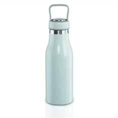 Xavax To Go, hőszigetelő palack, 500 ml, szénsavas italokhoz, csavaros kupakkal, pasztellkék színű