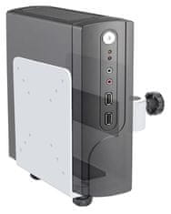 Neomounts THINCLIENT-10/Mini PC tartó/Kijelzőtartó/VESA 100x100 /terhelhetőség 10 kg/szélesség állítás 9-20 cm/fehér