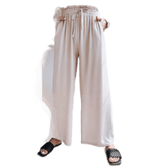 Dstreet Női széles szárú nadrág ALANDIS világos bézs színű uy1549 L-XL