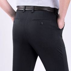 VIVVA® Elasztikus férfi nadrág, stílusos megjelenésű fekete nadrág, elegáns nadrág bármilyen alkalomra (M-es méret) | STRETCHIES