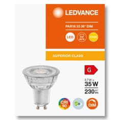 LEDVANCE Dimmelhető LED izzó GU10 3,7W = 35W 230lm 2700K Meleg fehér 36° CRI90 Superior