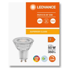 LEDVANCE Dimmelhető LED izzó GU10 4,7W = 50W 350lm 4000K Semleges fehér 36° CRI90 Superior