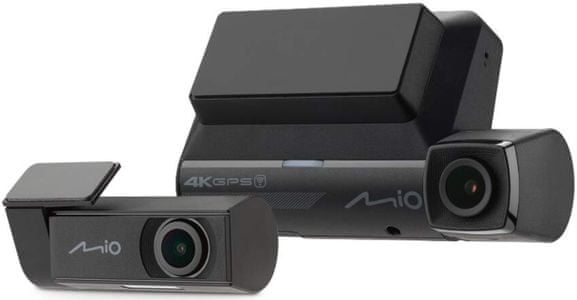 autós kamera mio MiVue 955W Dual 4K wifi mobil alkalmazás szuper dizájn minőségi 4k felvételek parkolási üzemmód gsensor baleseti felvételek